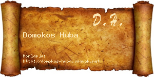Domokos Huba névjegykártya